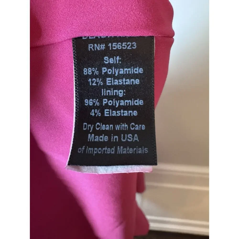 BLACK HALO Womens Hot Pink Lined Sleeveless Midi Formal Fit + Flare Sz 10 NWT
